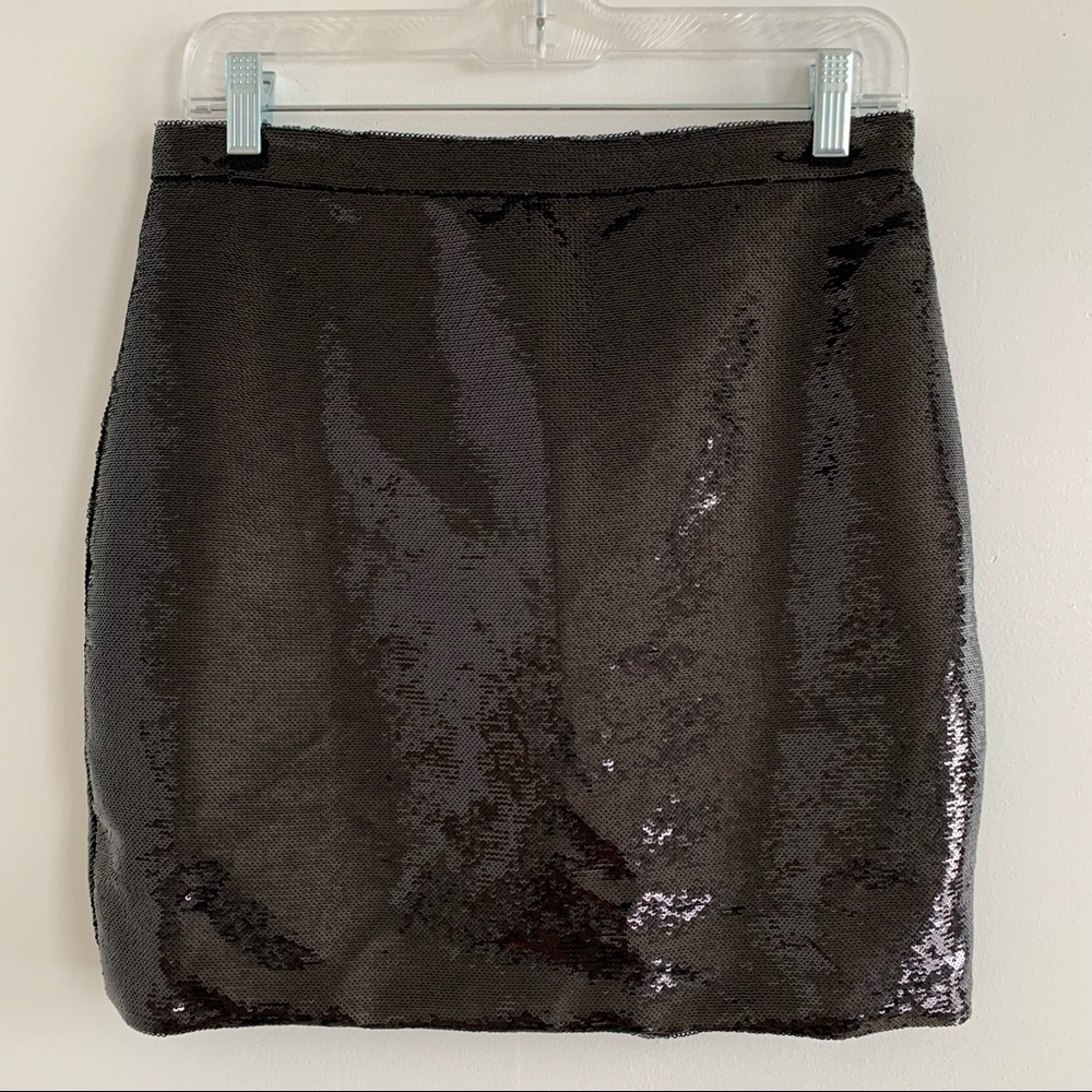 MESHKI Black Sequin Skirt